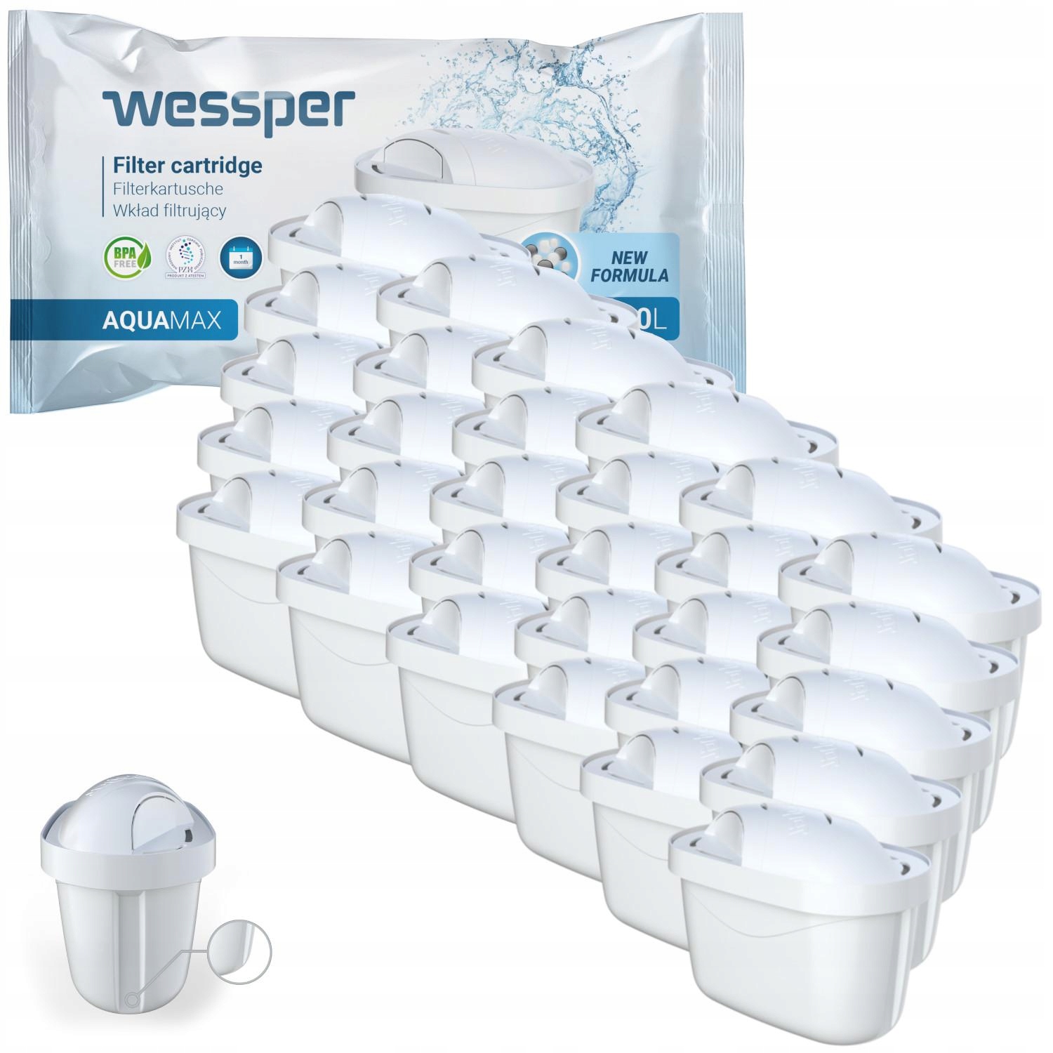 

Filtr wody do dzbanka Wessper Aquamax 3.5L czarny