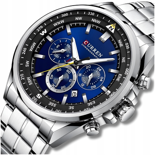 Pánské Hodinky Curren Klasický Elegantní Chronograf Datumovka 5 Barev