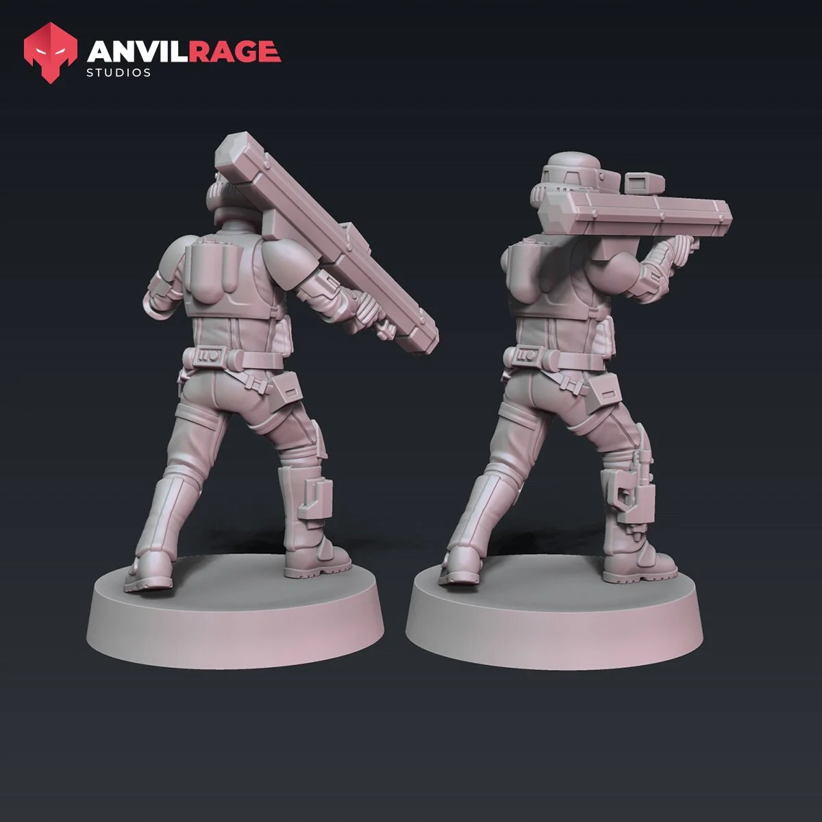 SCOUT ROCKET LAUNCHER model pasuje do gry StarWars Legion 1 Nazwa Druk 3D modeli AnvilRage Studio