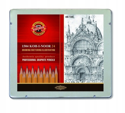 Grafitová tužka Art Koh-i-Noor 8b-10h 24 kusů 1504 /Koh-I-Noor