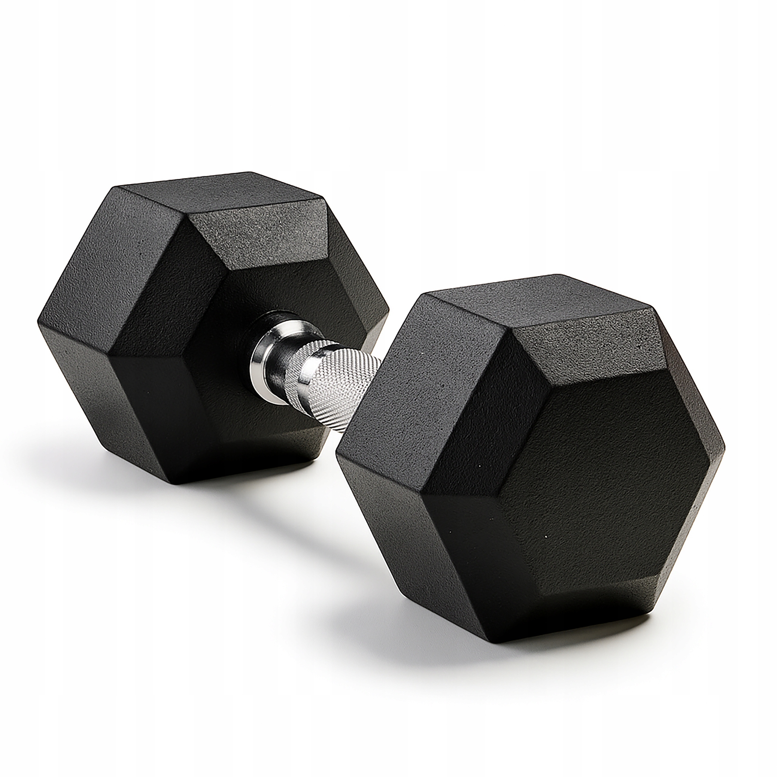 Hantla hantle hex żeliwny do ćwiczeń gumowany żeliwo 17,5kg powlekane