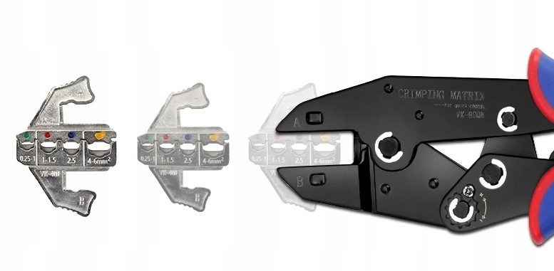 ZACISKARKA PRASKA DO KONEKTORÓW IZOLOWANYCH KABLI Waga produktu z opakowaniem jednostkowym 0.55 kg