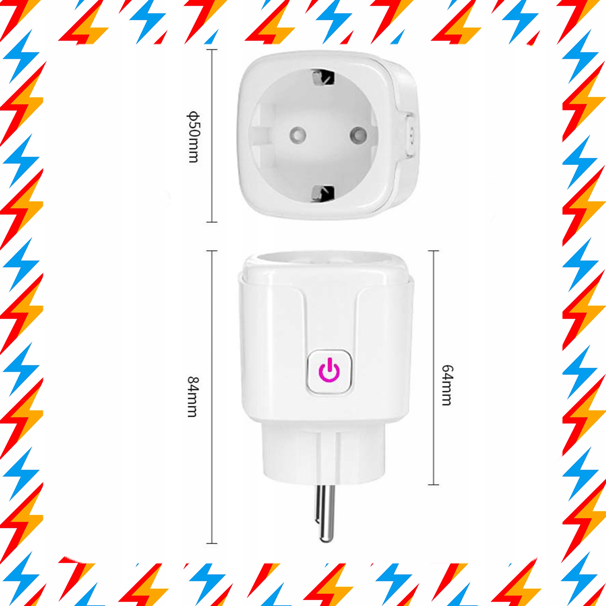 2x PROGRAMATOR CZASOWY GNIAZDKO GNIAZDO WiFi SMART TUYA TIMER WATOMIERZ 16A Stan opakowania oryginalne