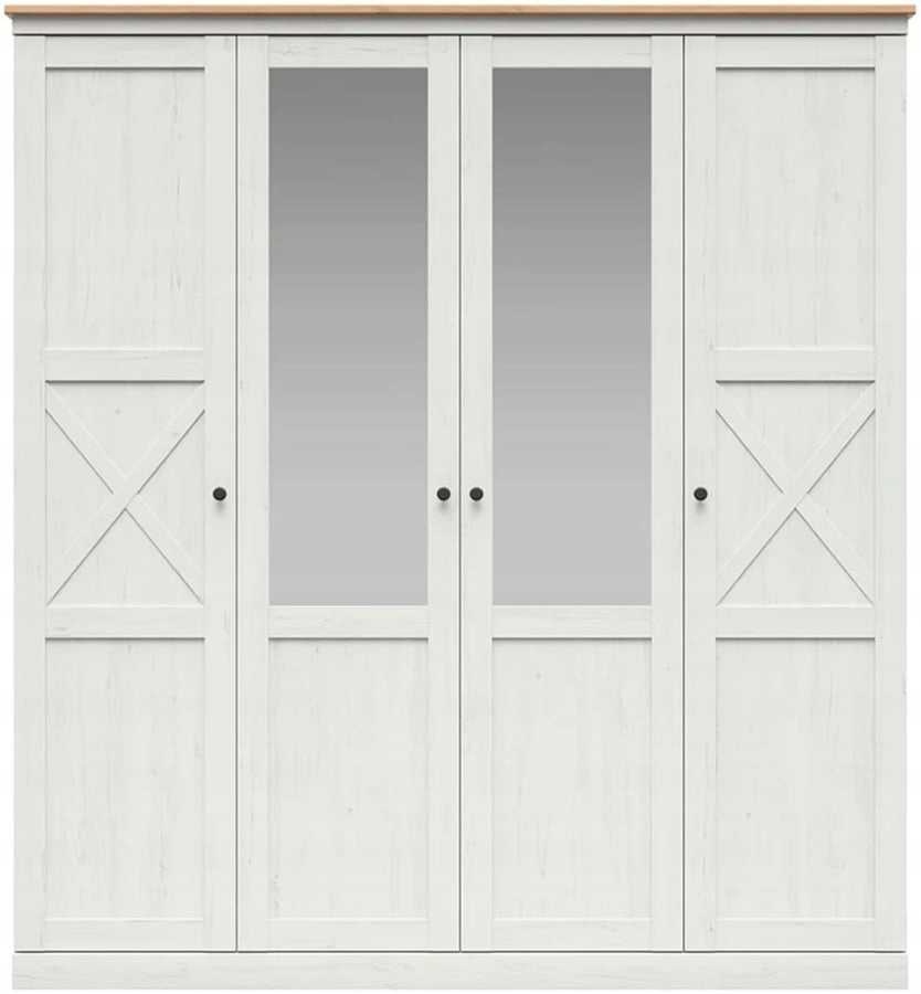 Szafa Duża do Salonu Sypialni z Lustrem Styl Skandynawski Frija Stan opakowania oryginalne