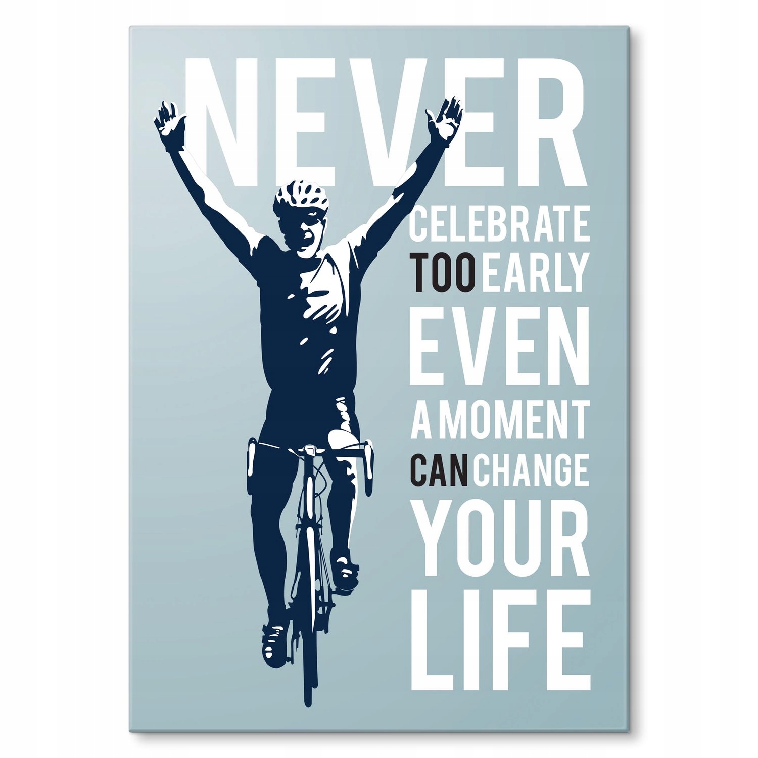 Kovový plakát Never celebrate Dárek 42 x 59 cm