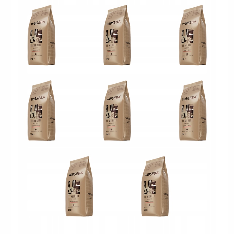 Woseba Ti Meriti Un Caffe Crema e Aroma Kawa palona ziarnista 1000g X8