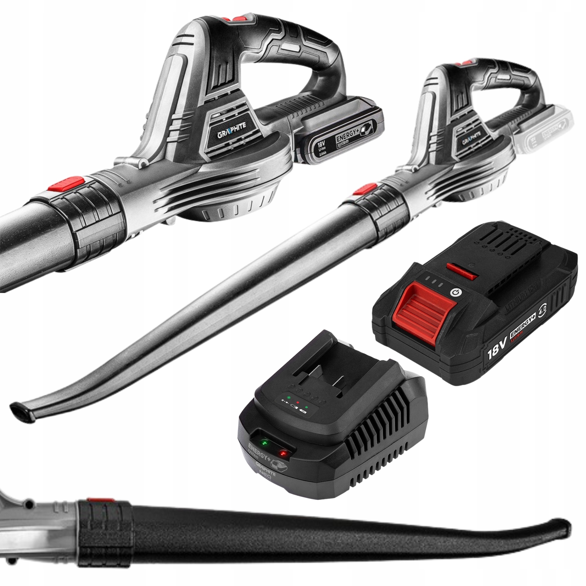 Dmuchawa Akumulatorowa Bateria 4 Ah. Ładowarka Graphite Zestaw