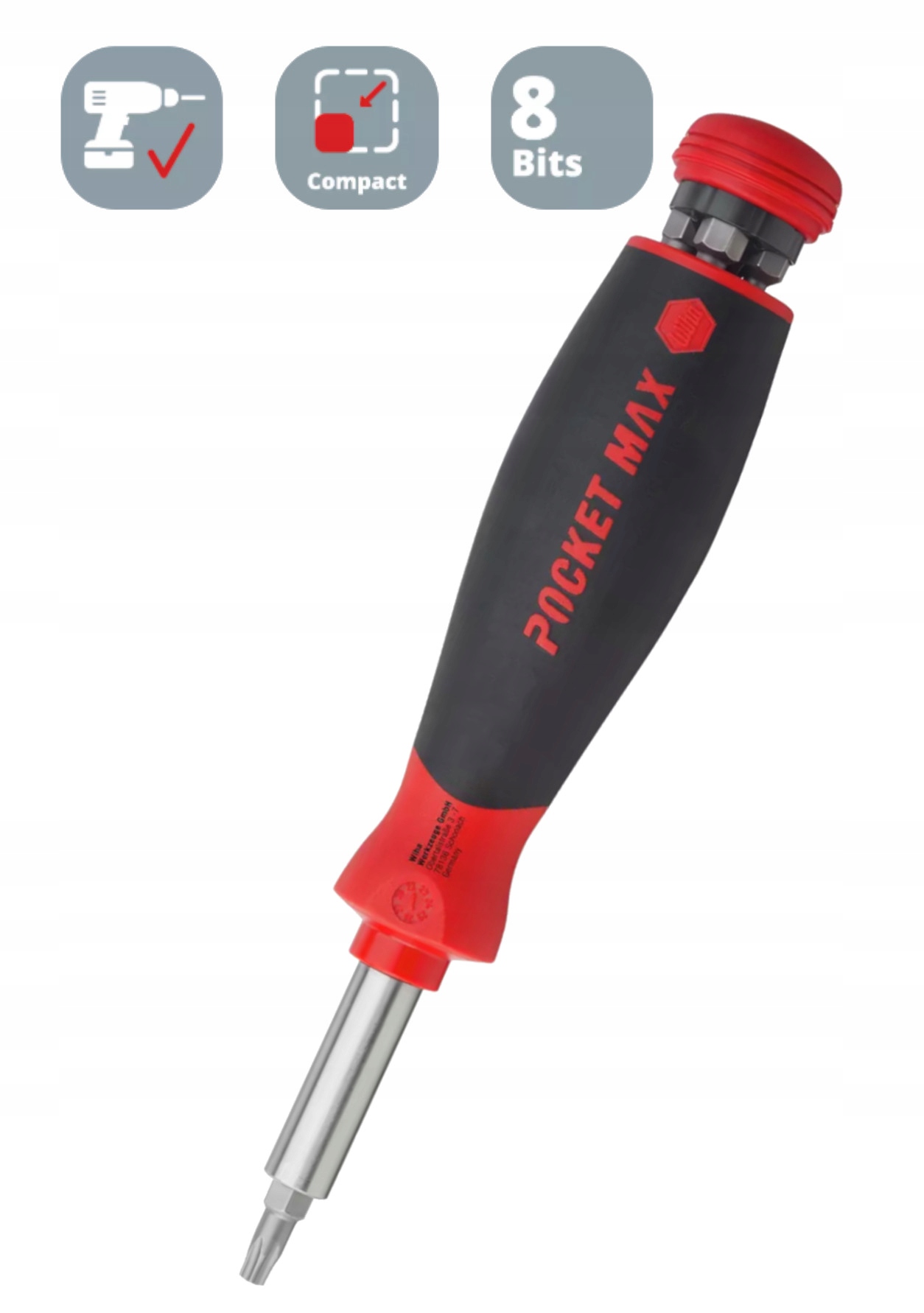 Wiha Šroubovák s zásobníkem PocketMax magnetický s 8 bity, 1/4" 45292