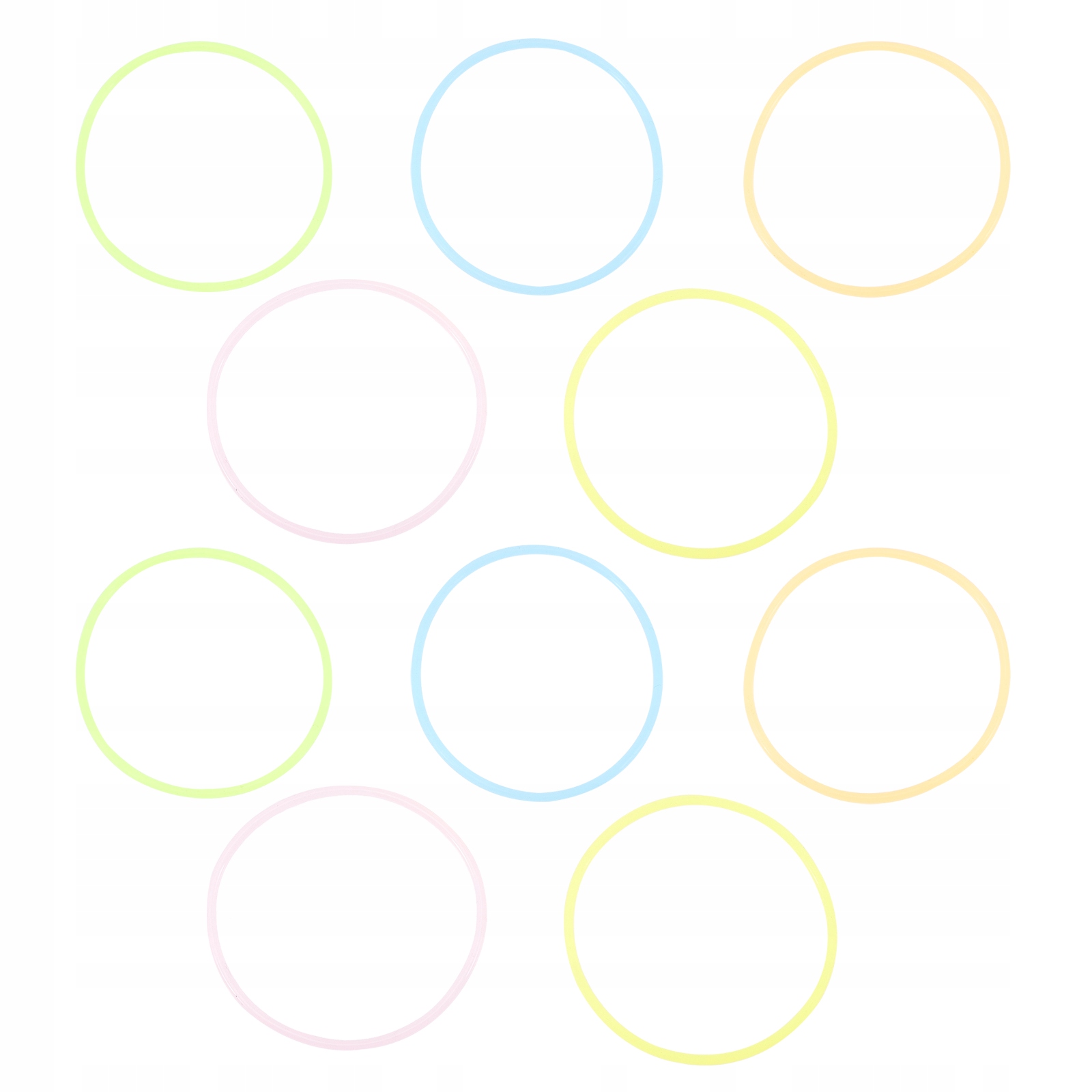 10 SZT.ŻELKOWANYCH SILIKONOWYCH BRANSOLETEK MIĘKKICH