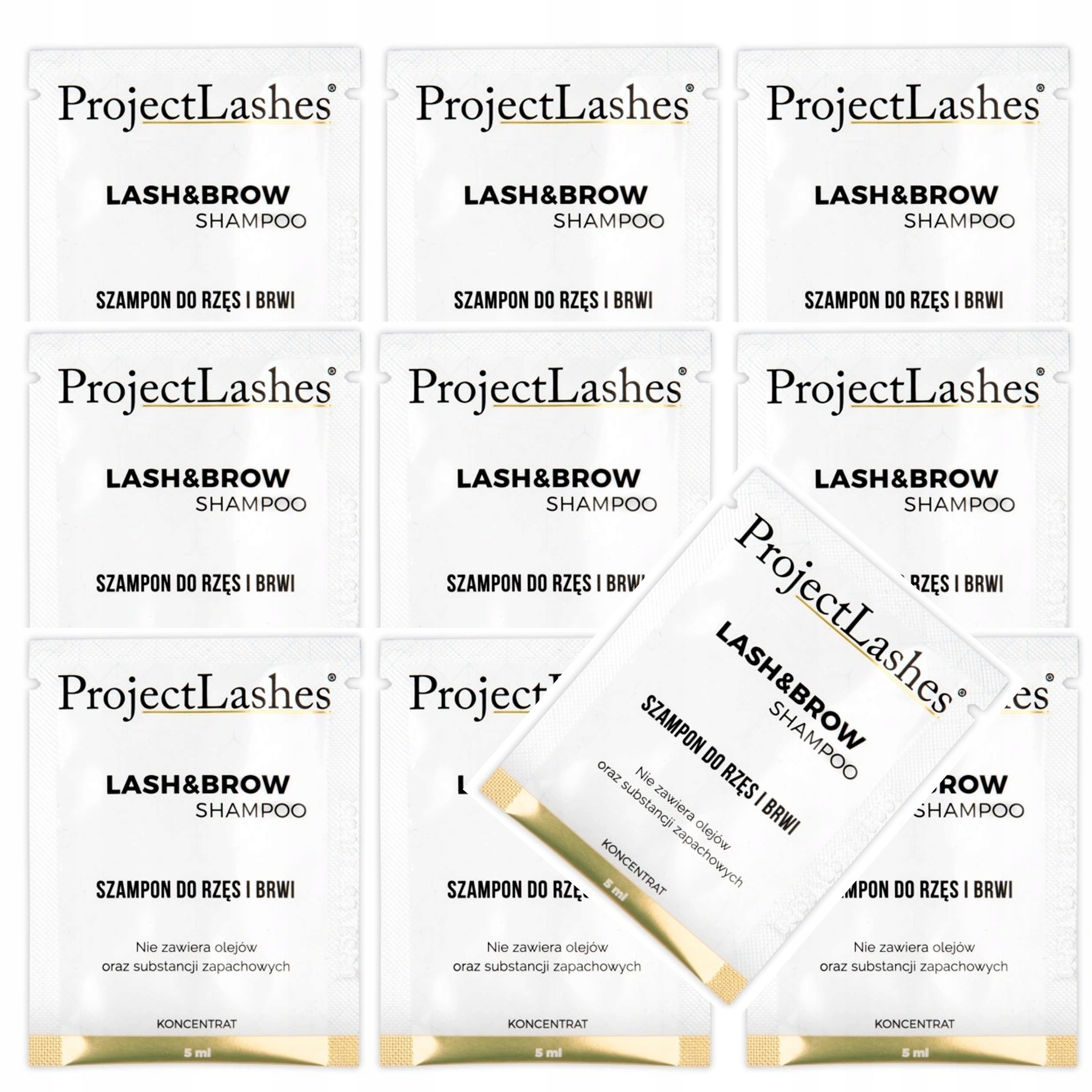 Šampon na mytí řas ProjectLashes Koncentrát Sáček 3 ml sada 10 Ks.