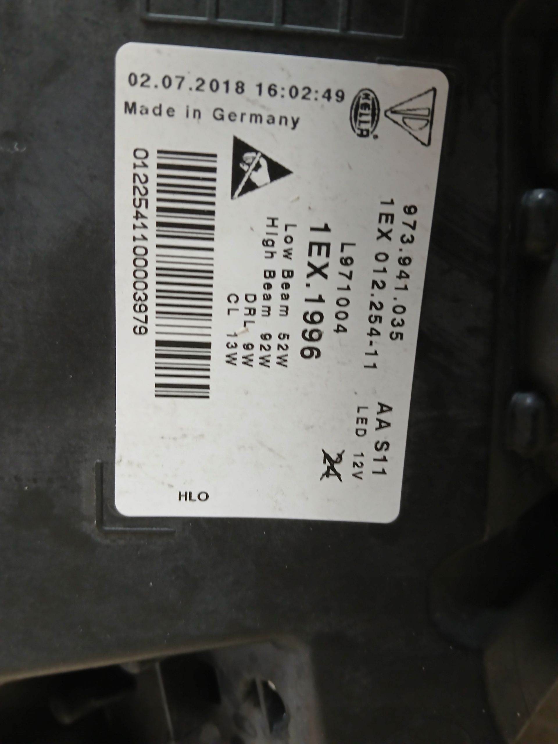 light front left PORSCHE PANAMERA 971 973 FULL LED MATRIX 973941035