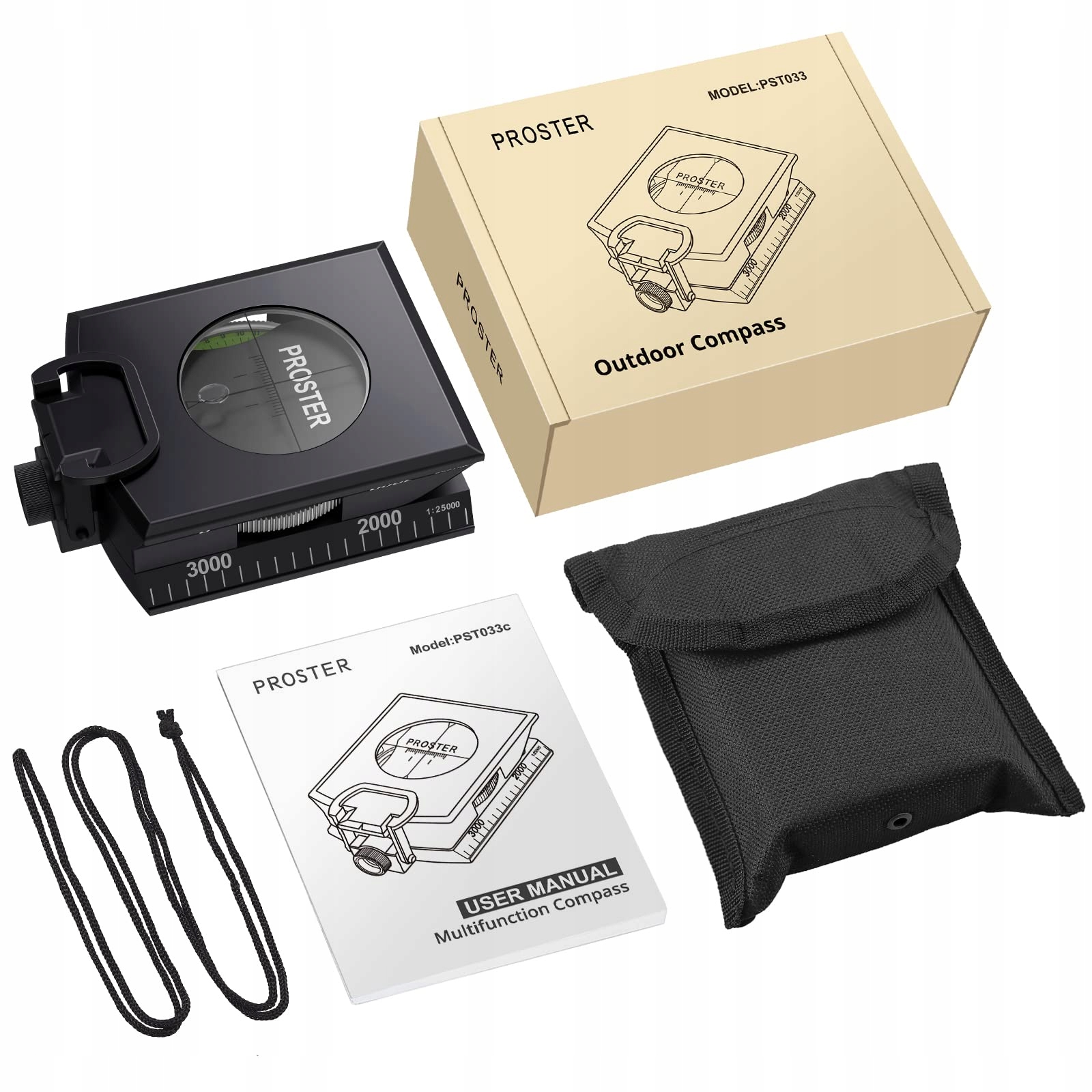 KOMPAS PROFESJONALNY US ARMY BUSOLA WOJSKOWY KOMPAS WOJSKOWY BUSOLA 2w1 Model KOMPAS WOJSKOWY