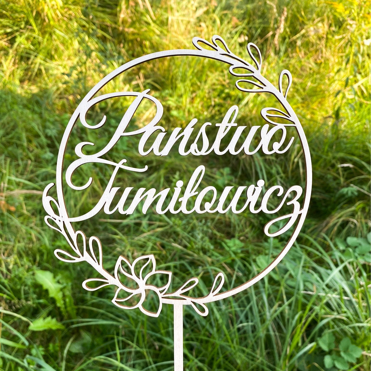 TOPPER NAPIS WESELE ŚLUB DOWOLNE NAZWISKO ZŁOTY Marka Lovely Things