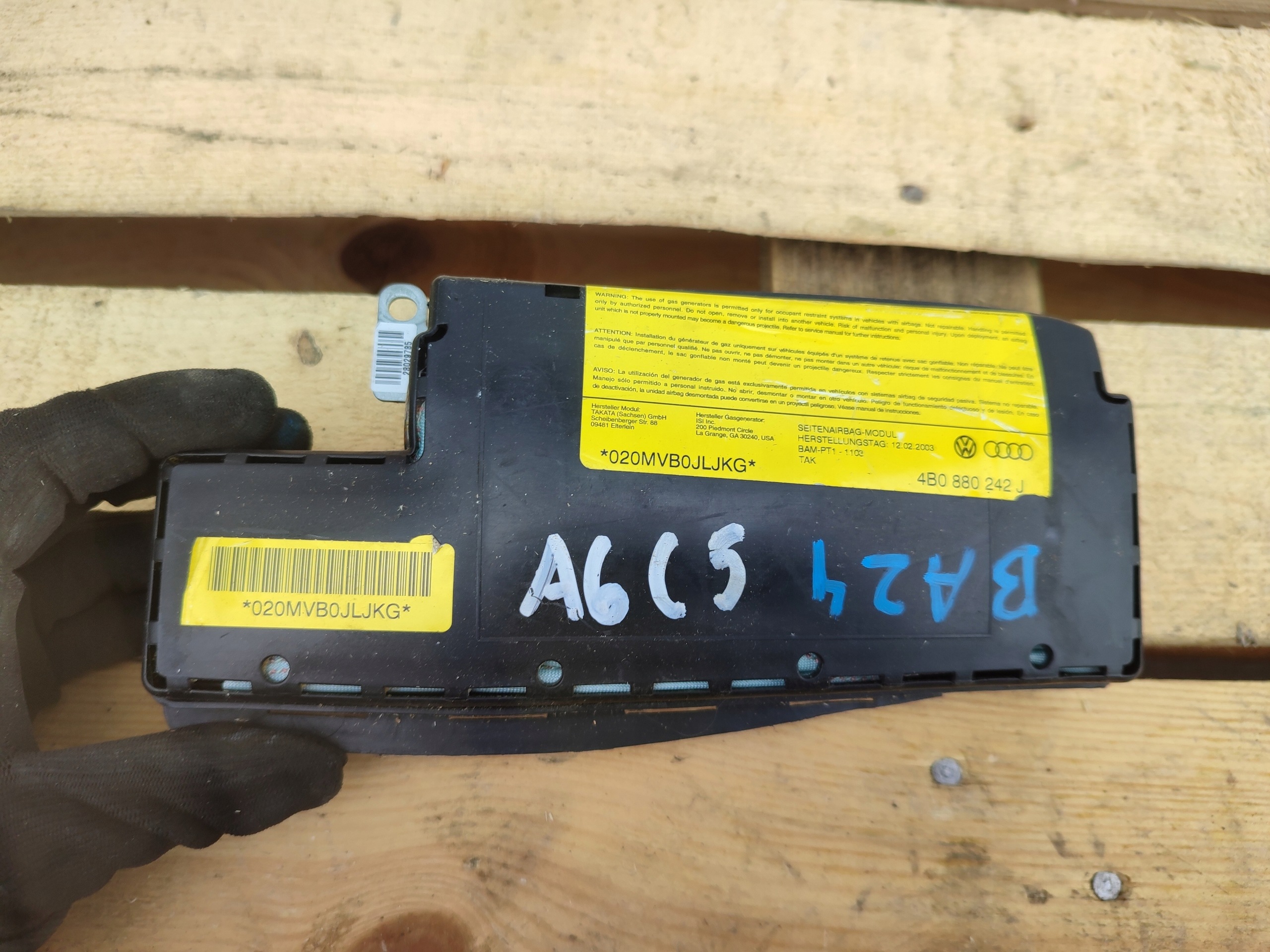 airbag airbag side right AUDI A6 C5 4B0880242J