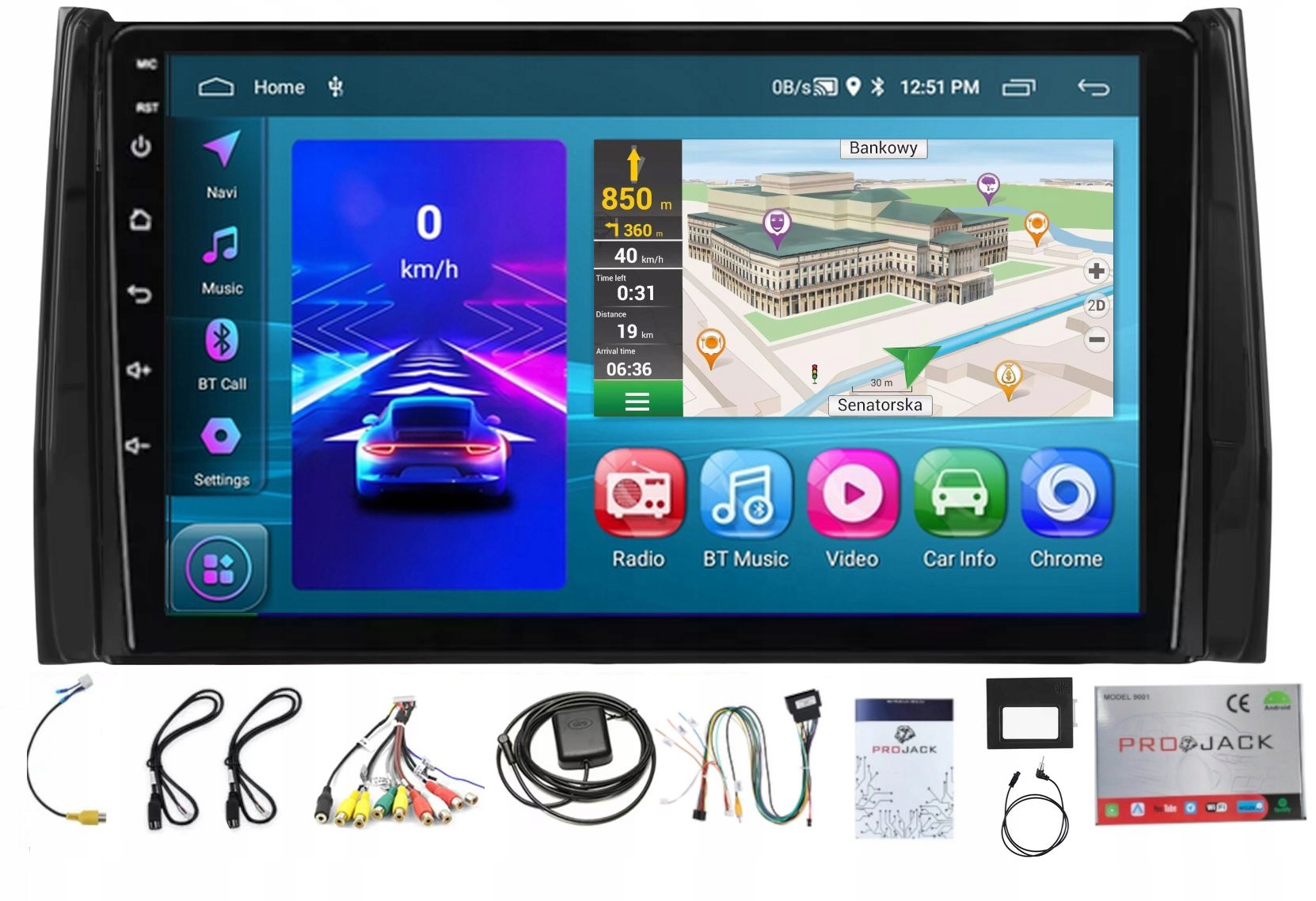 Rádio Gps Android Škoda Kodiaq Karoq 2016-2024 Usb Bt Carplay 2GB 64GB