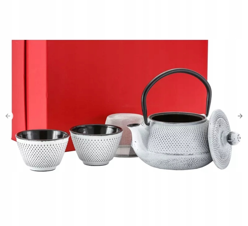 Konvice z litiny 600 ml s konvičkou 2 šálky 120 ml Komplet