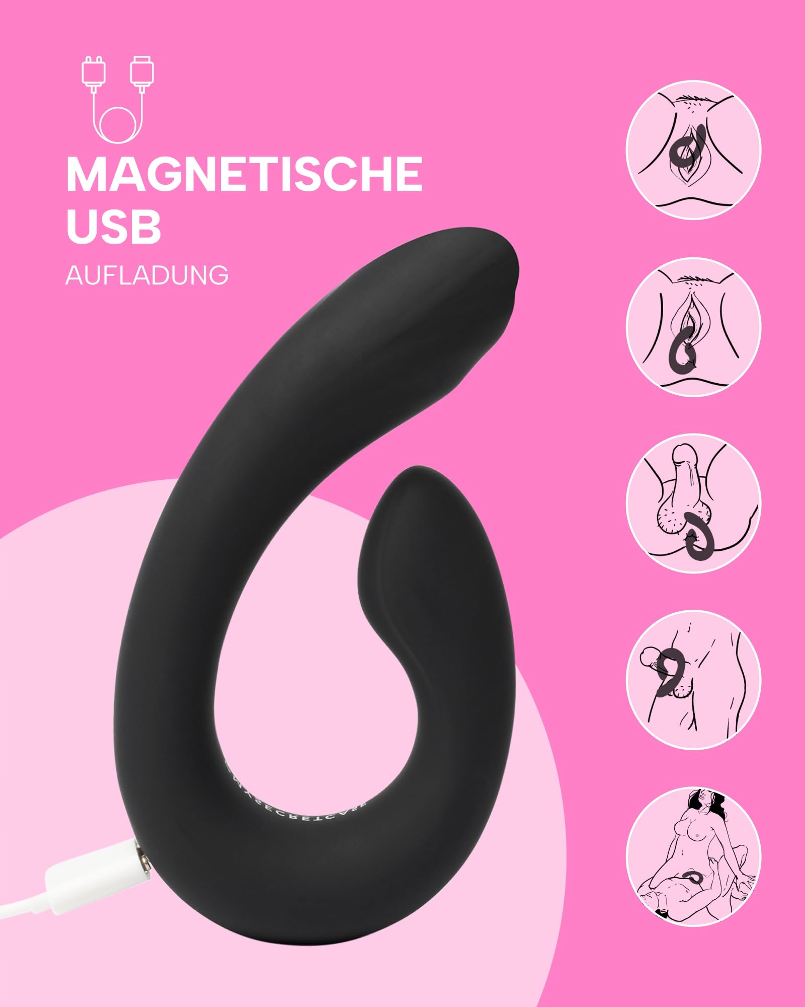 MYSECRETCASE Wibrator Dildo Zestaw dla Kobiet i Mężczyzn, 9 Trybów — miniatura 3