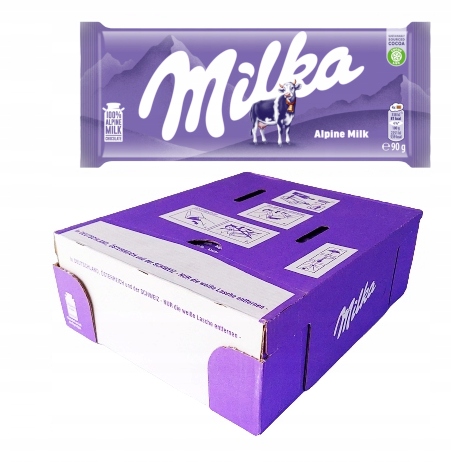 Milka Alpine Milk Czekolada Mleczna 90g x 25 szt