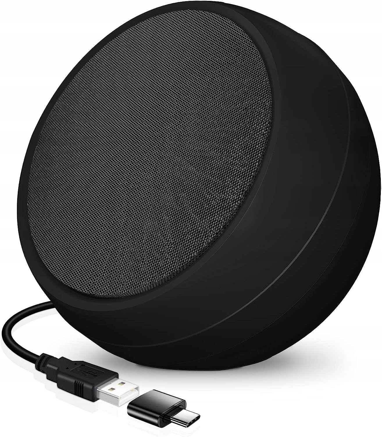 Mini głośniki do komputera, laptopa z dźwiękiem stereo, kolor czarny