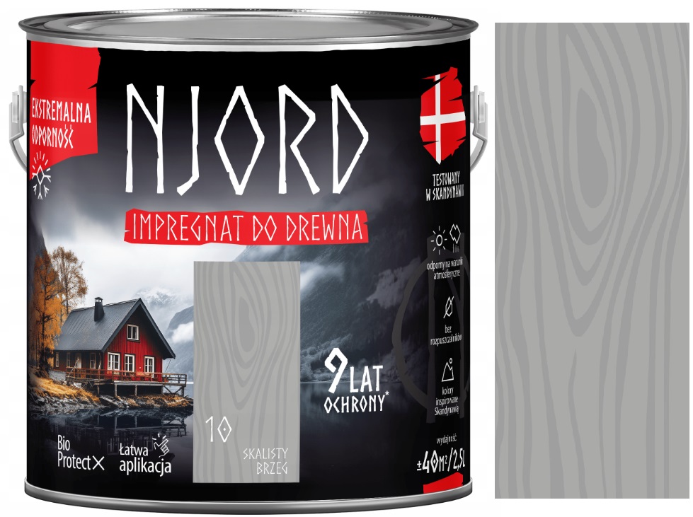 Njord Impregnat Do Drewna Do 9 Lat Ochrony Skalisty Brzeg 10 2.5L
