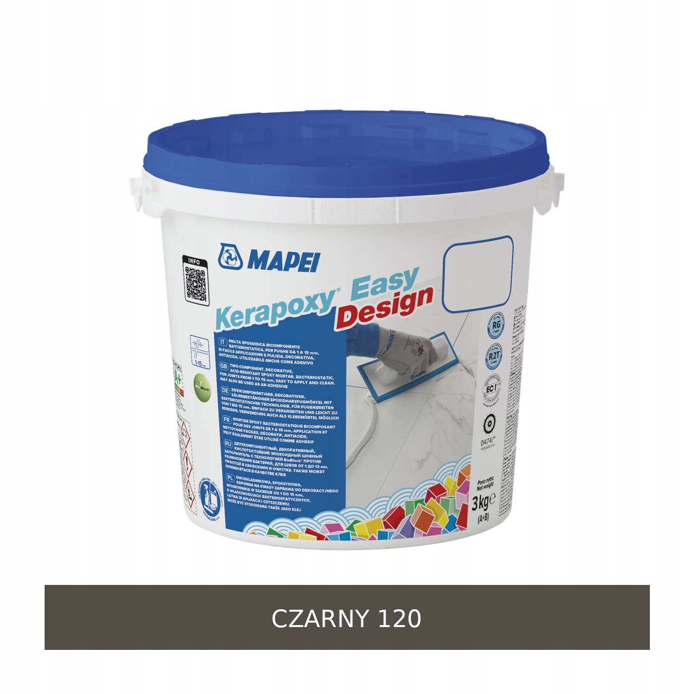 Mapei Kerapoxy Easy Design Fuga epoksydowa 3kg 120 Czarny