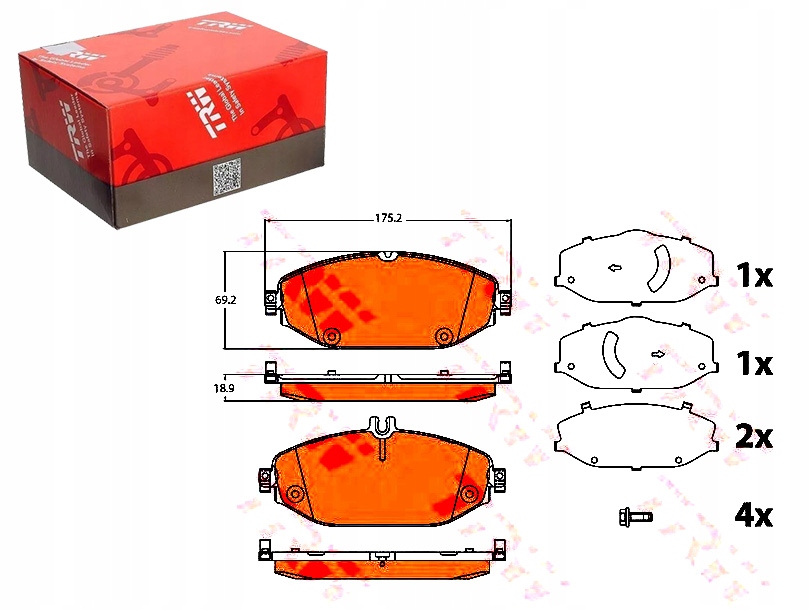 Brzdové Destičky Mercedes Přední W205 W213 2,0-2,2