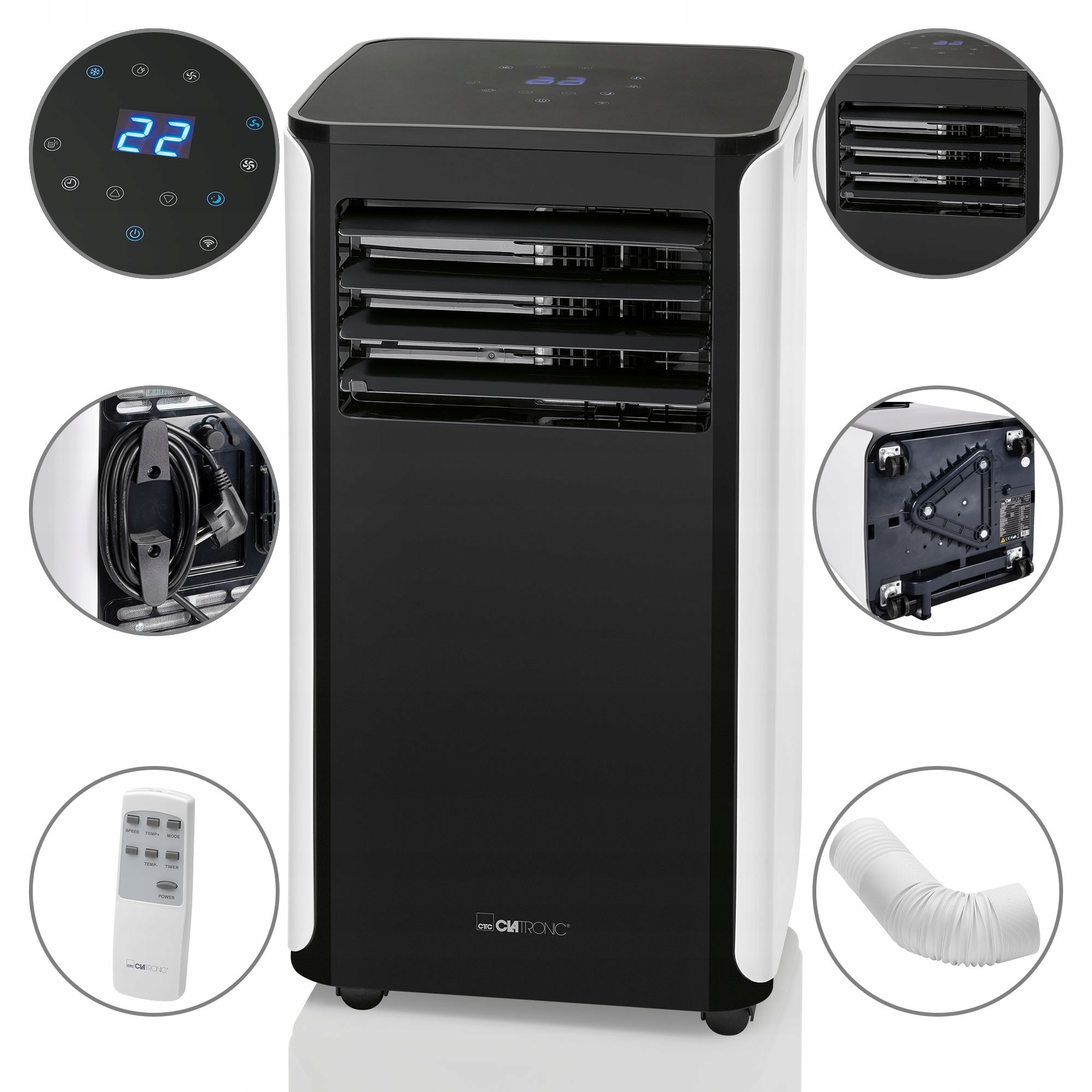 KLIMATYZATOR PRZENOŚNY WIFI STEROWANIE GŁOSEM CLAT Moc 1010 W