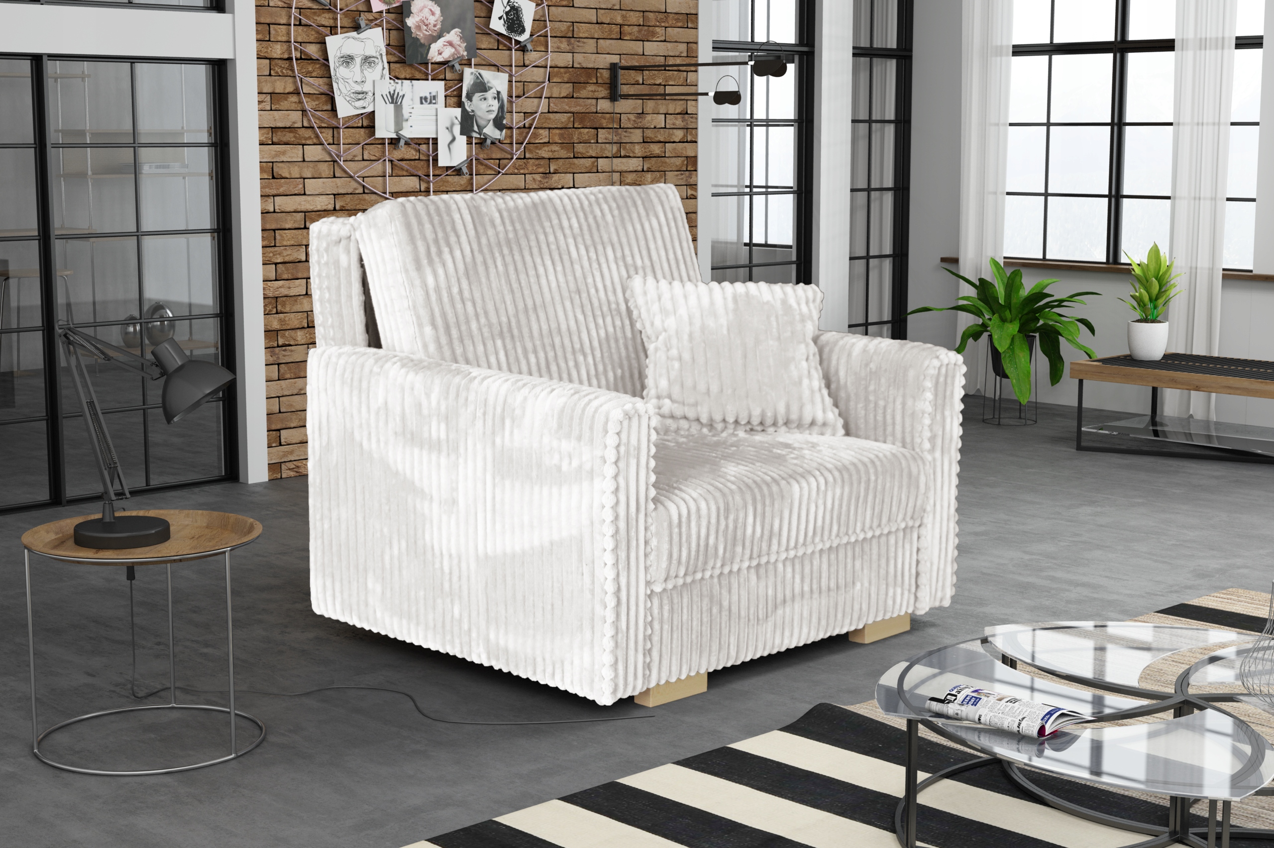 wolnostojąca sofa VIVA I PIANO amerykanka plusz Kod producenta I PIANO