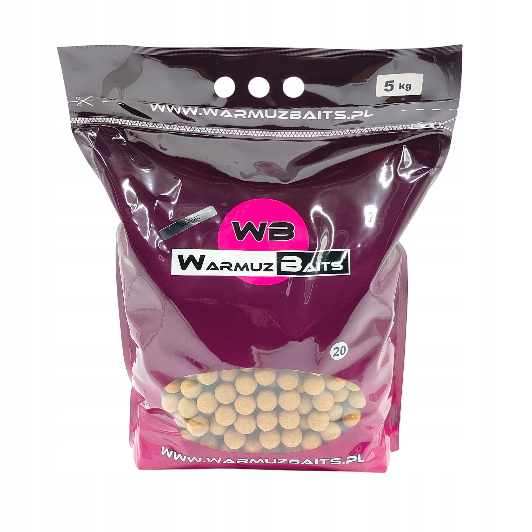 Boilies Ananas Warmuz Baits 5 kg Sáček 20 mm na kapry a amury