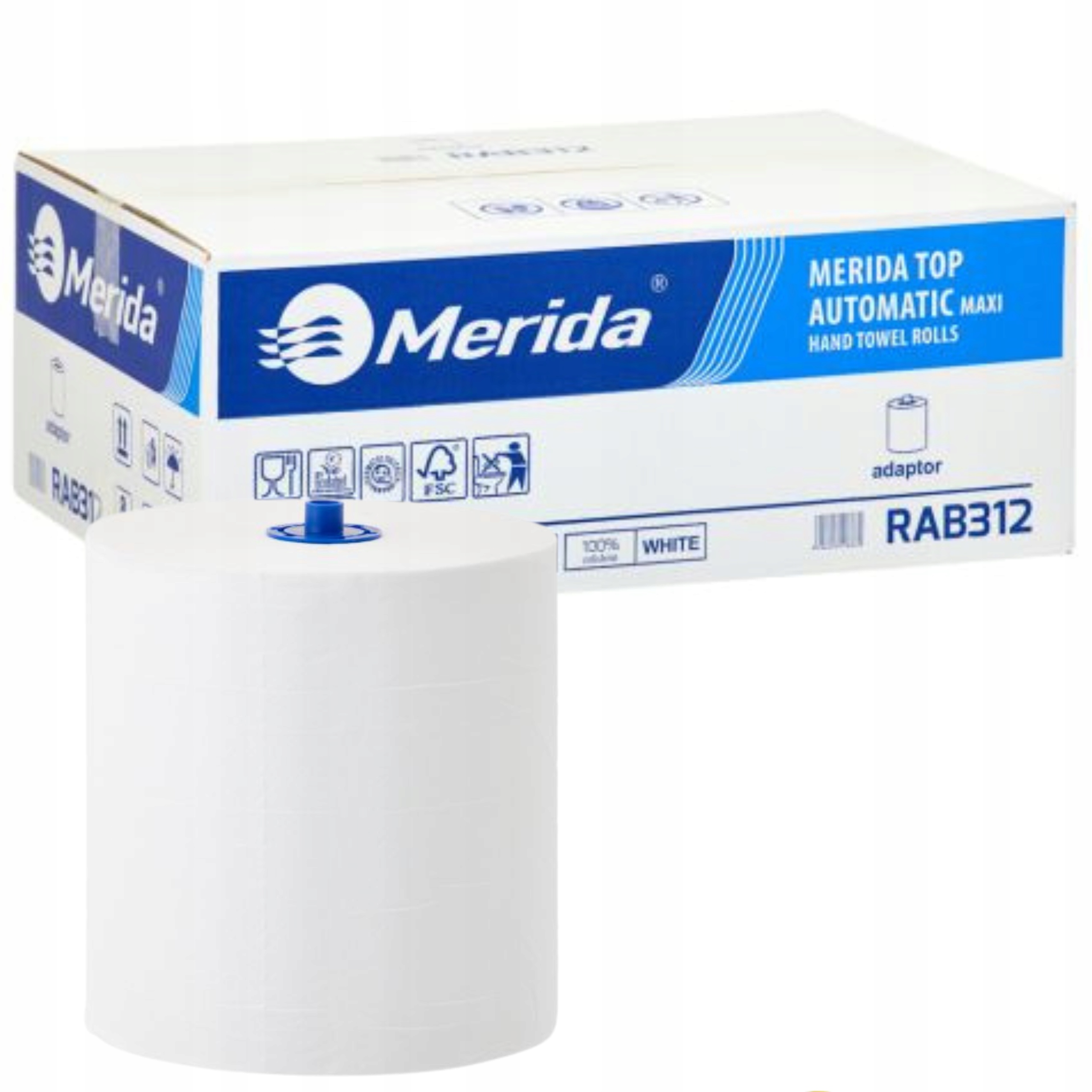 Papírové ručníky v roli s adaptorem Merida Top Automatic Maxi RAB312