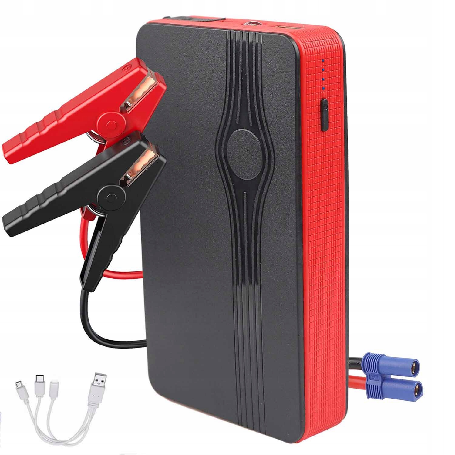 Výkonný Startovač Jump Booster Powerbanka 12V Svítilna Sada 30000 mAh