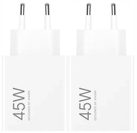 2x Szybka Ładowarka Xiaomi 45W HyperCharge Usb A Biała do telefonu smartfon