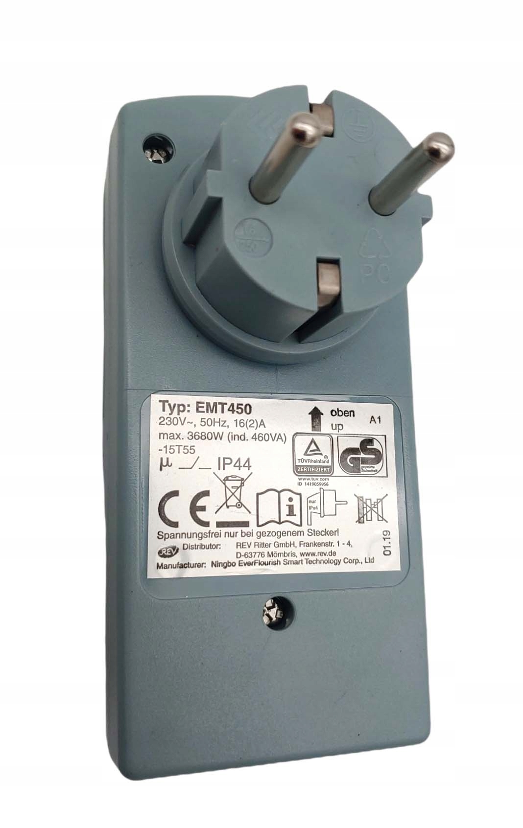 PROGRAMATOR CZASOWY GNIAZDKA ELEKTRYCZNEGO IP44 Marka REV