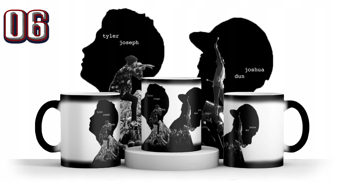 MAGICZNY KUBEK TWENTY ONE PILOTS + IMIE + KARTONIK Marka Resolid