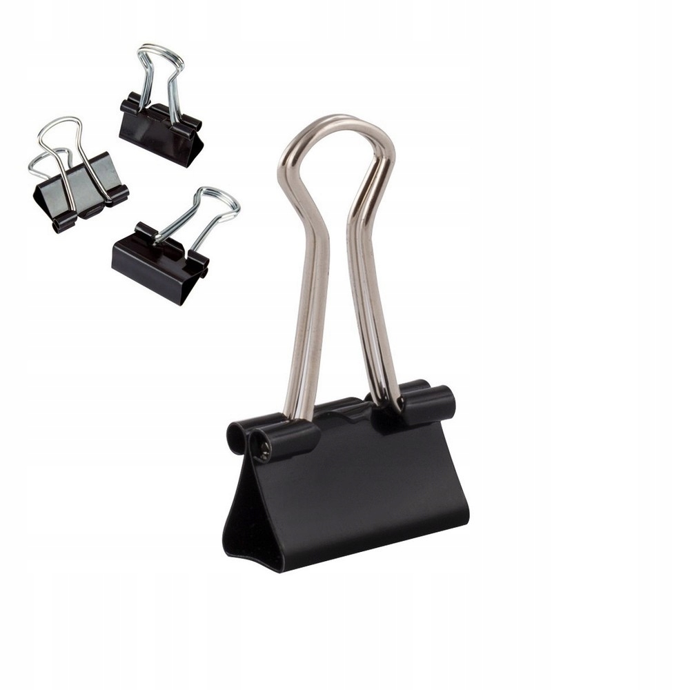 

Klip biurowy 19 mm binder klips spinacz 12szt.