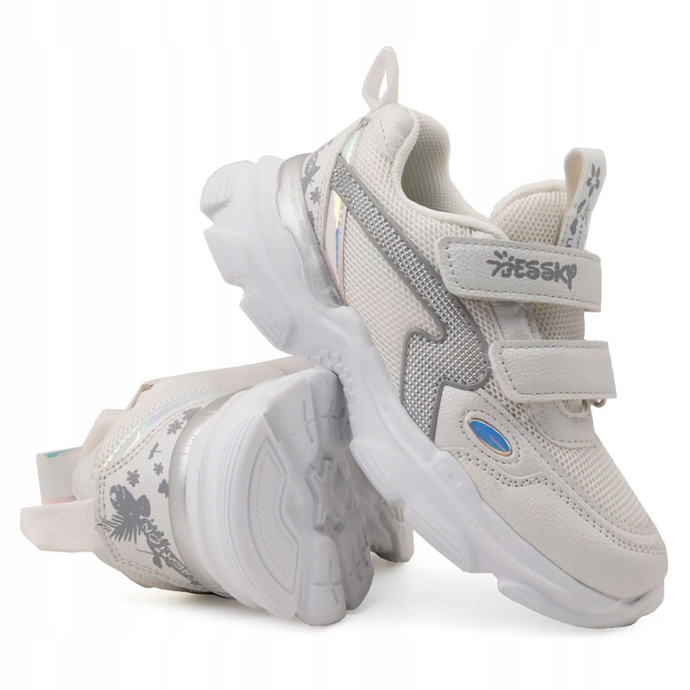 

Buty sportowe dziewczęce lekkie oddychające białe