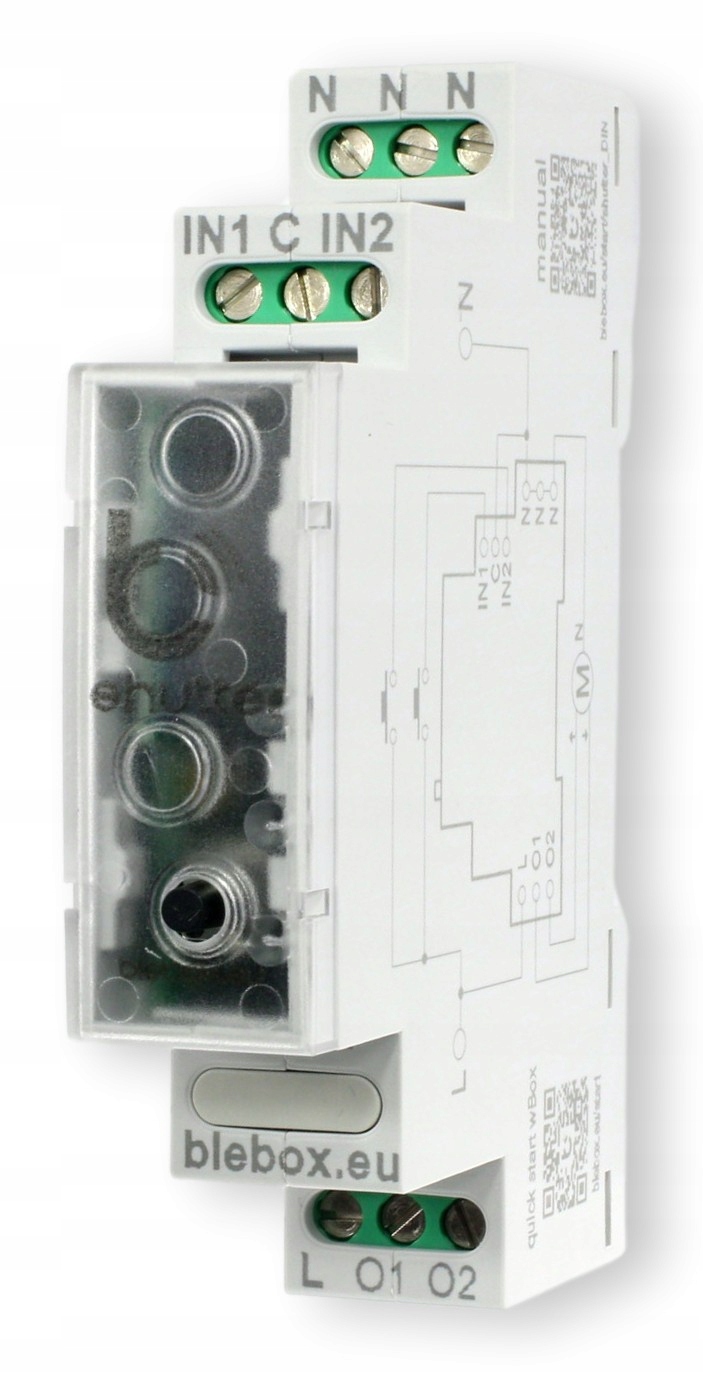 BleBox shutterBox Din ovládač roliet na Din lištu