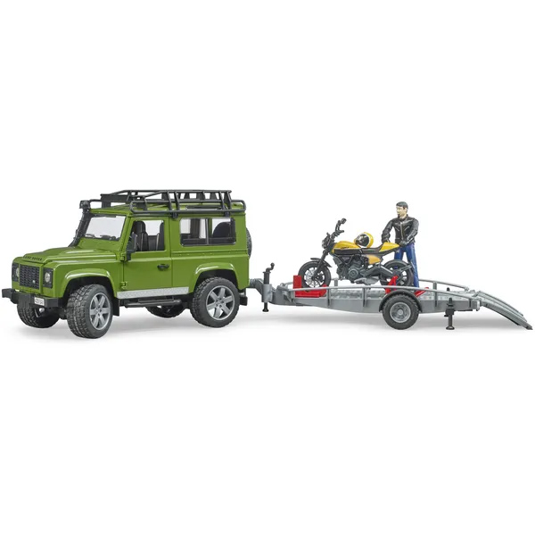 Bruder Land Rover przyczepa motorl figurka 02589 Materiał plastik