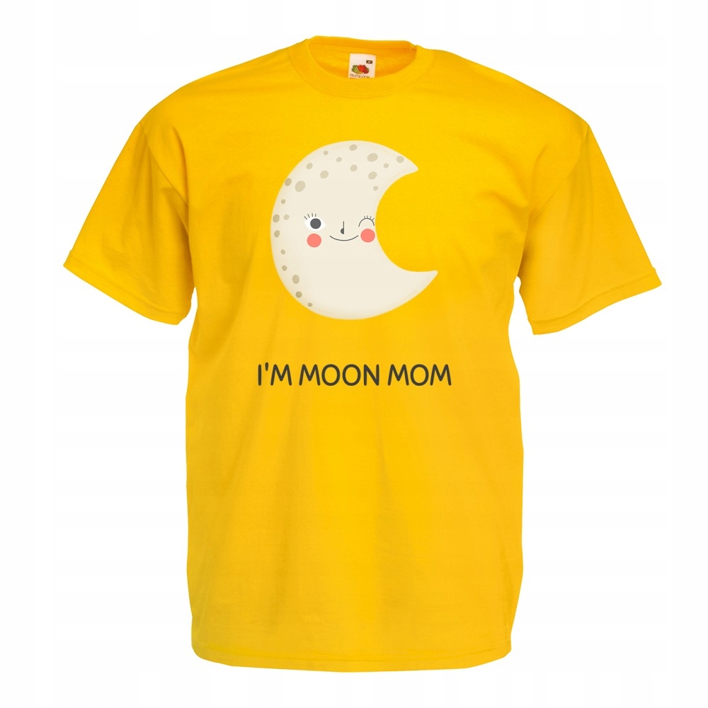 

Koszulka im moon mom zabawna L żółta