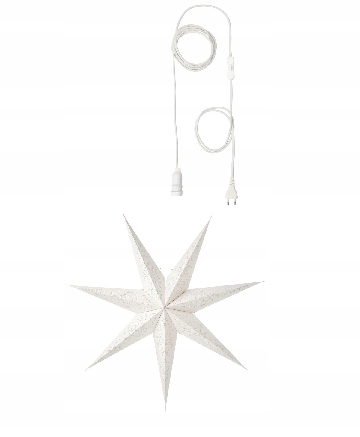 

Ikea Strala lampa wisząca gwiazda biały koronka 90