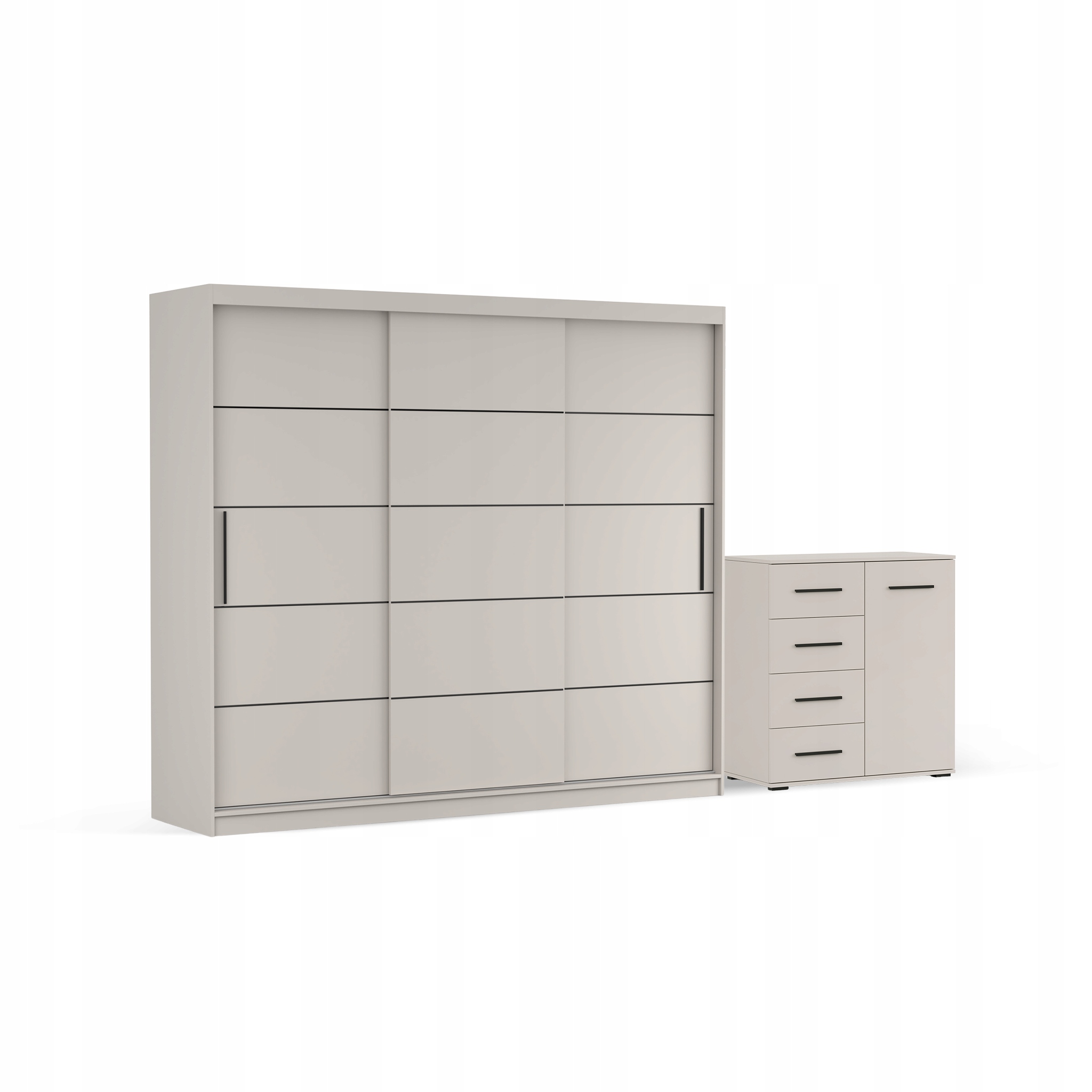 Sada skříň Alba II 250 cm komoda Frida 01 mini Kašmír