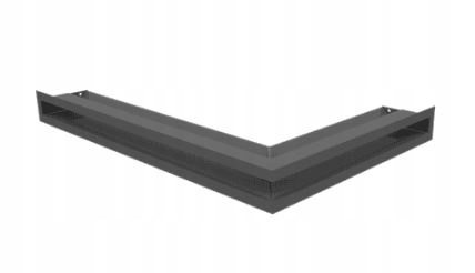 Krbová mřížka rohová Luft levá grafitová 600x400x