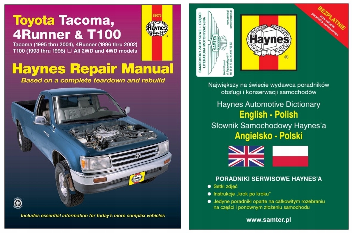 Toyota Tacoma 4Runner T100 пикап 1993-04 Haynes