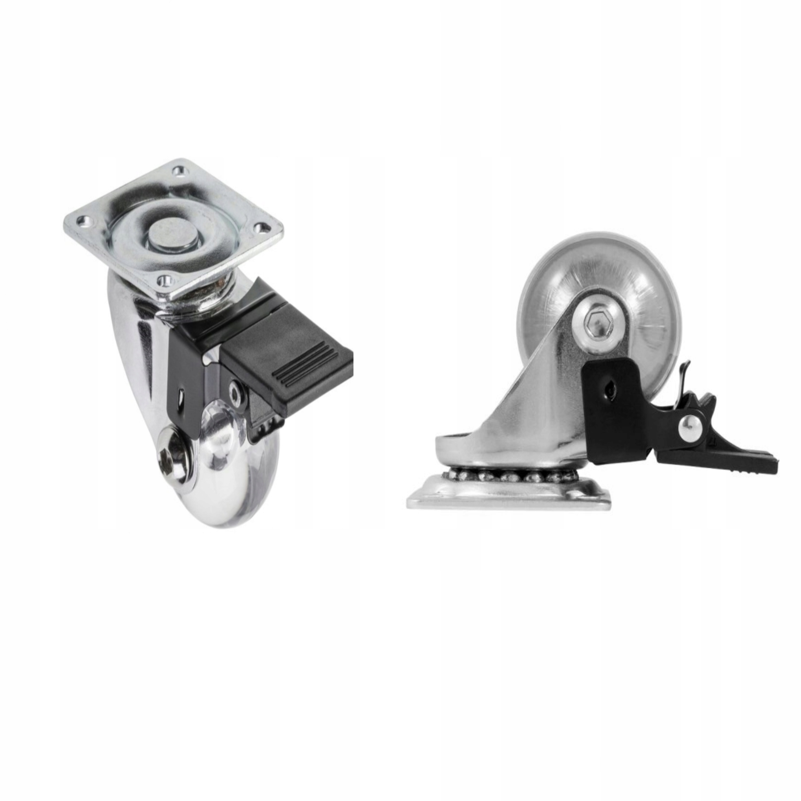 KÓŁKA MEBLOWE OBROTOWE 35 mm Z HAMULCEM x 2 szt