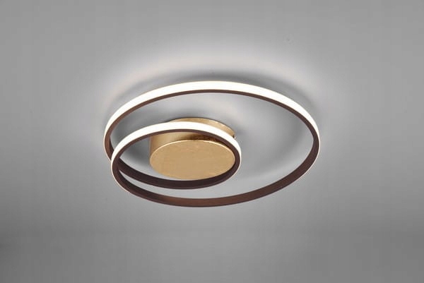 Moderná Led stropná lampa okrúhla medená Rl