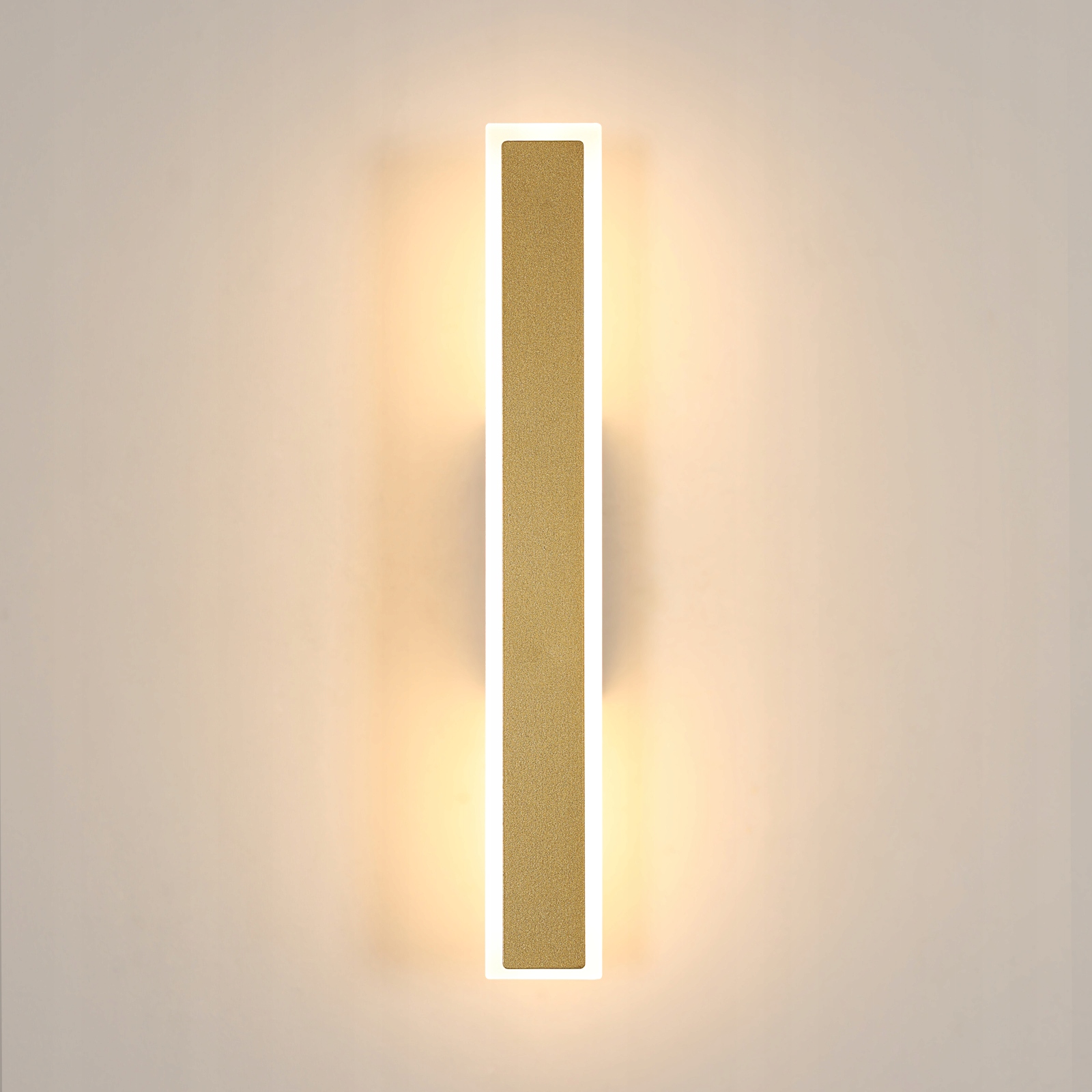 Lampa Led Kinkiet Ścienna Złota Nowoczesna Do Salonu Korytarz 12W 3000K