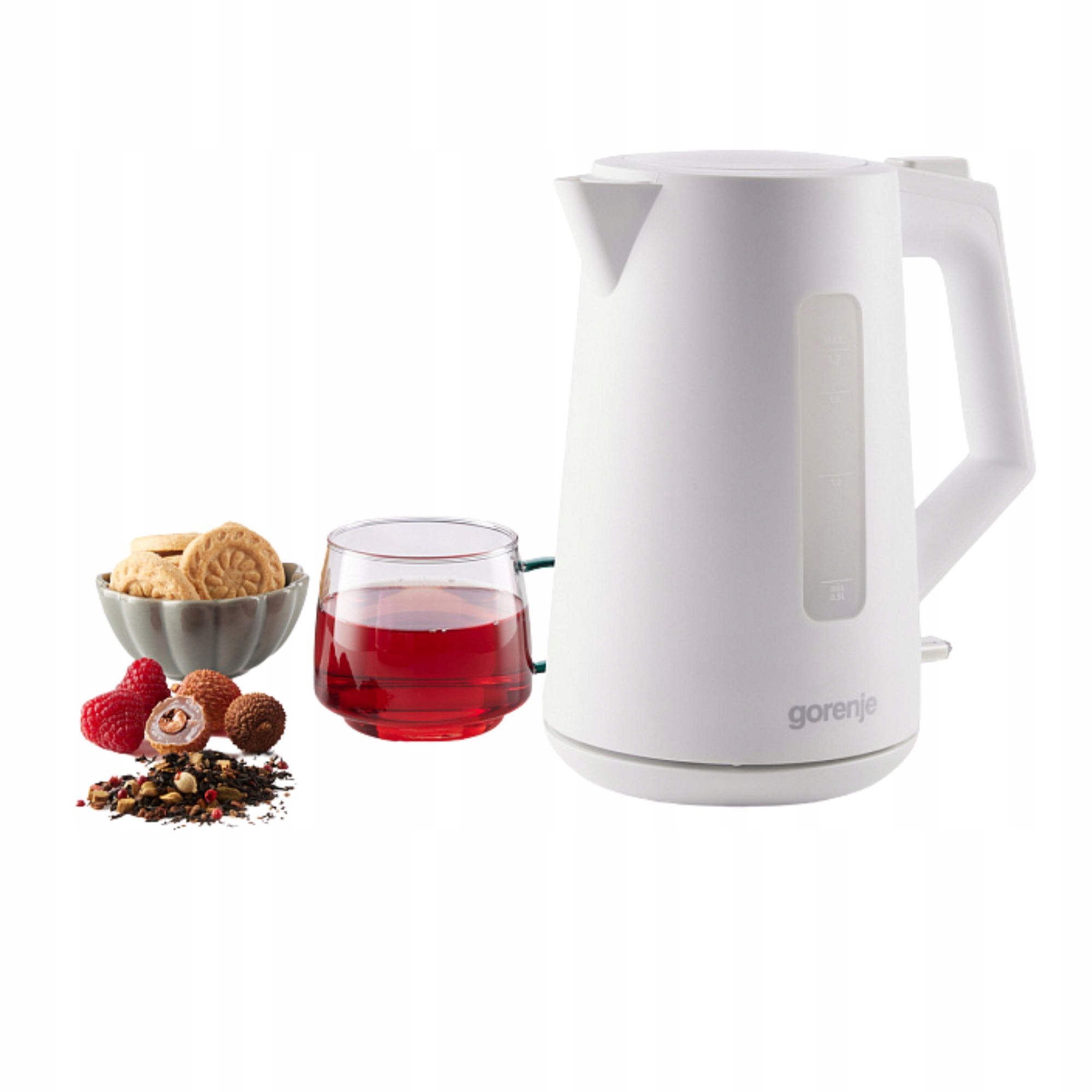 Czajnik elektryczny Gorenje K17OPW 2200W 1,7L Strix Bezprzewodowy Biały