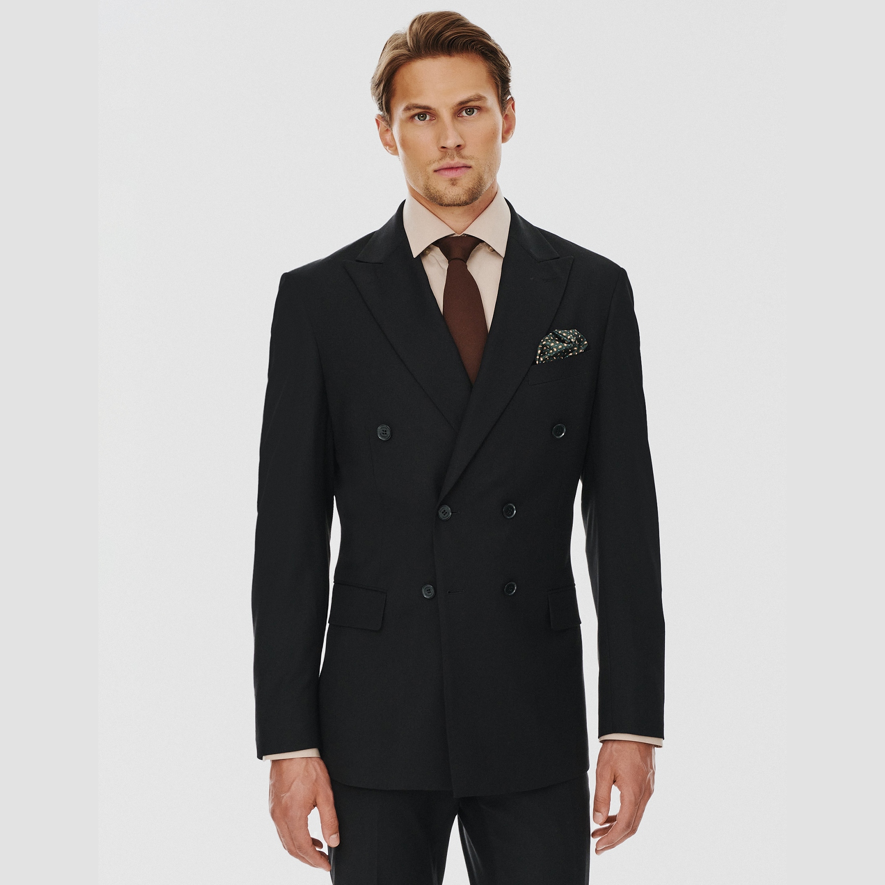 Černá dvouřadá sako bunda Pako Lorente vel