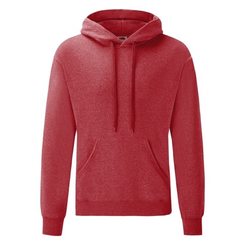 Pánská mikina s kapucí Hooded Sweat Fruit of the Loom Vintage Heather Red M