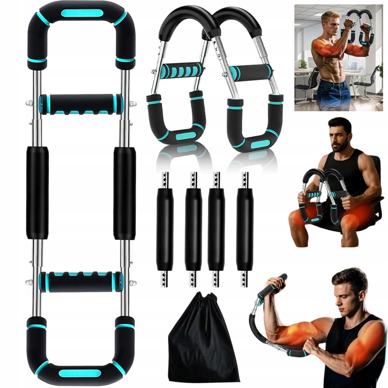 DOMOWY TRENING KLATKI PIERSIOWEJ REGULOWANE URZĄDZENIE WZMACNIAJĄCE RAMIONA